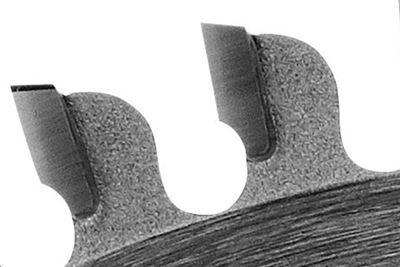 Närbild av en sågklinga