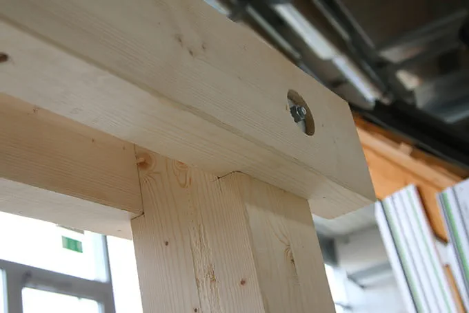 konstruktion med dubbla bjälkar